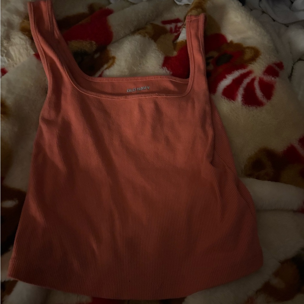 Old Navy Ribbed Orange Tank Top